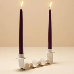 Meso White Candle Holder
